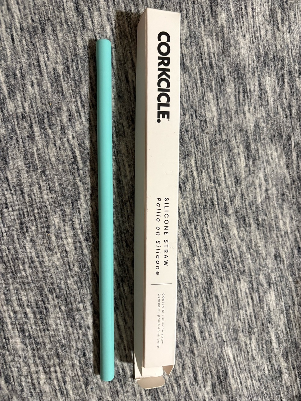 Corkcicle Silicone Straw in Aqua
